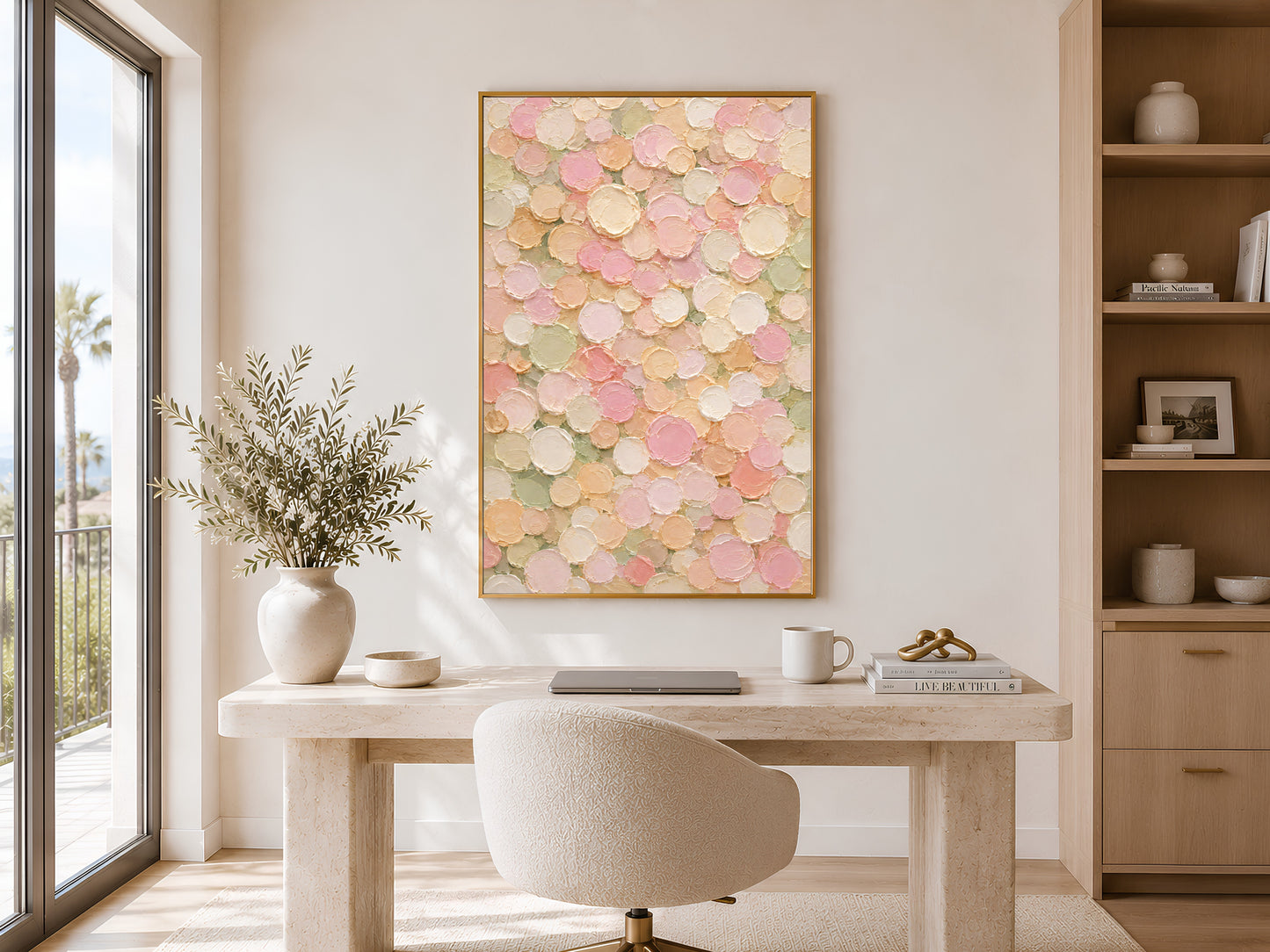 Pastel Abstract Dots Wall Art - Digital Download
