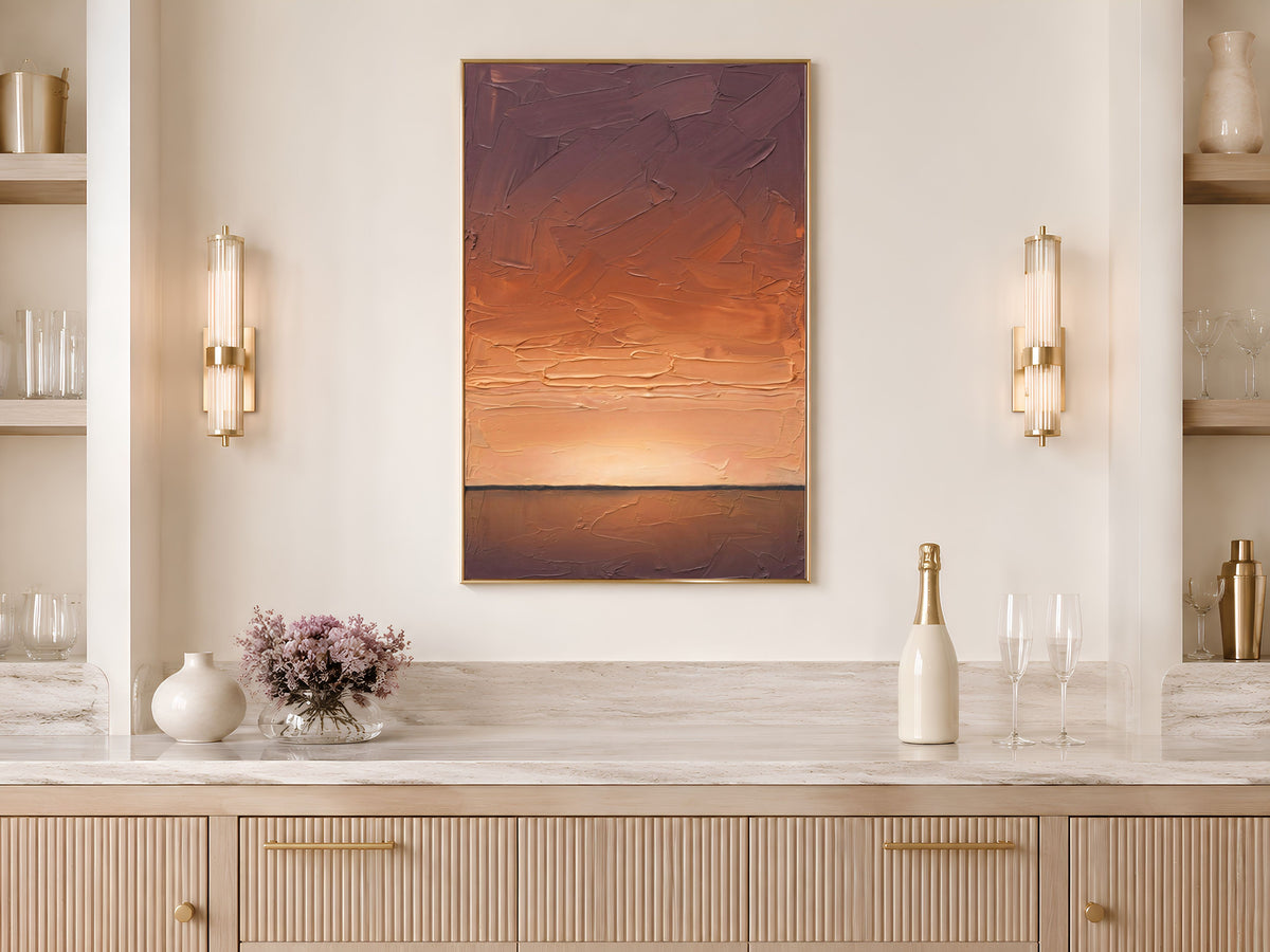Color Field Wall Art, Impasto Oil Painting Print - Digital Download
