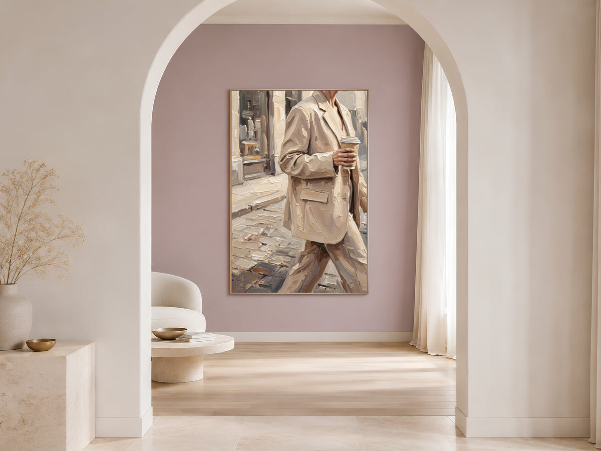 Old Money Aesthetic Wall Art, Impasto Oil Painting Print - Digital Download