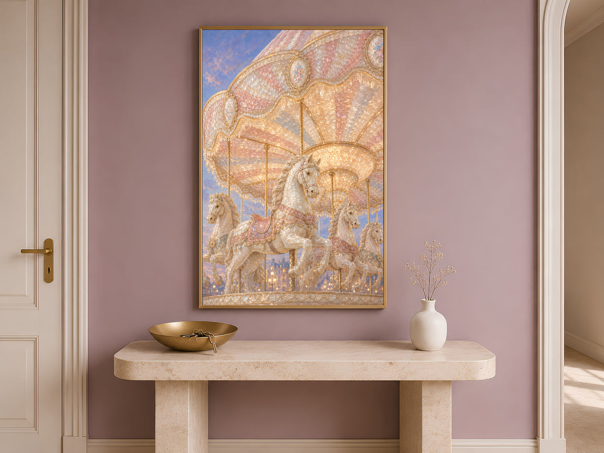 Carousel Horse Wall Art, Opera Aesthetic Print - Digital Download
