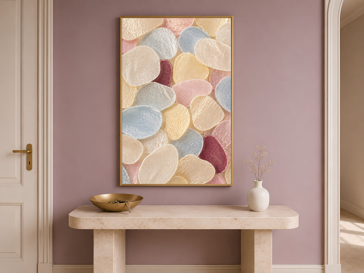 Pastel Capiz Shell Wall Art, Danish Pastel Confetti Print - Digital Download