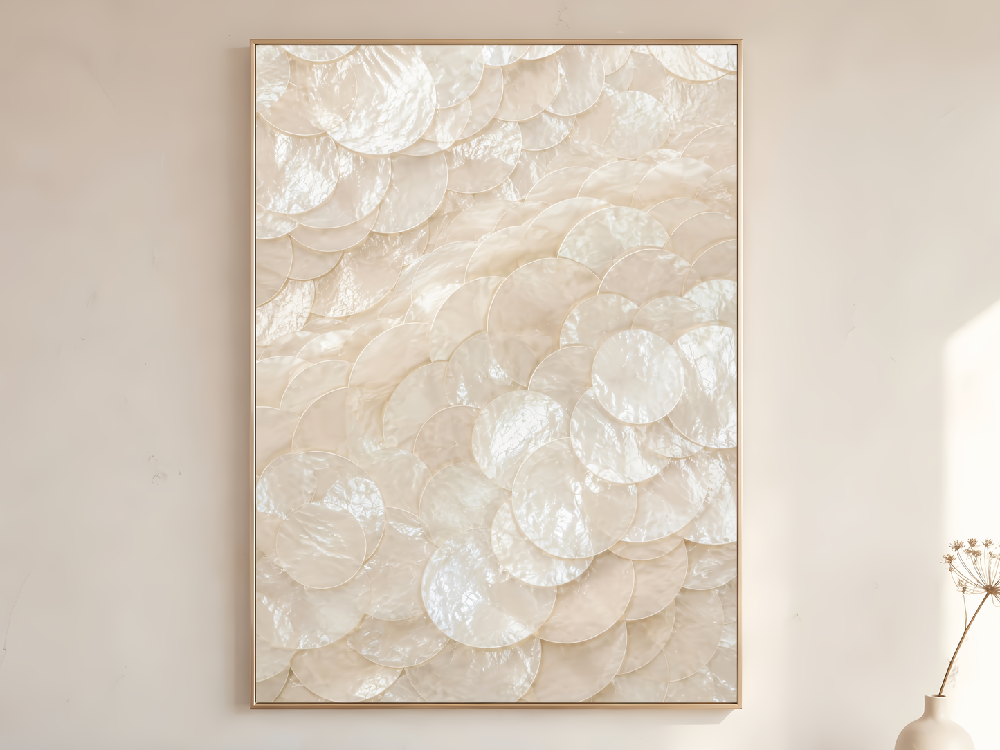 Capiz Shell Swirl Wall Art Print — Digital Download