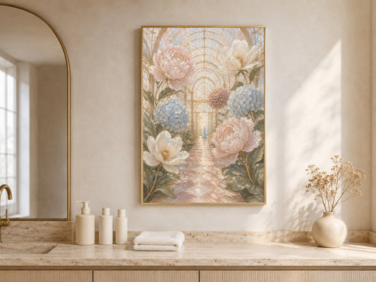 Giant Flower Wall Art, Fairycore Botanical Print - Digital Download
