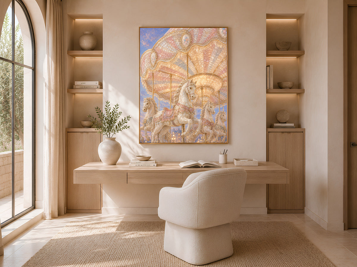 Carousel Horse Wall Art, Opera Aesthetic Print - Digital Download