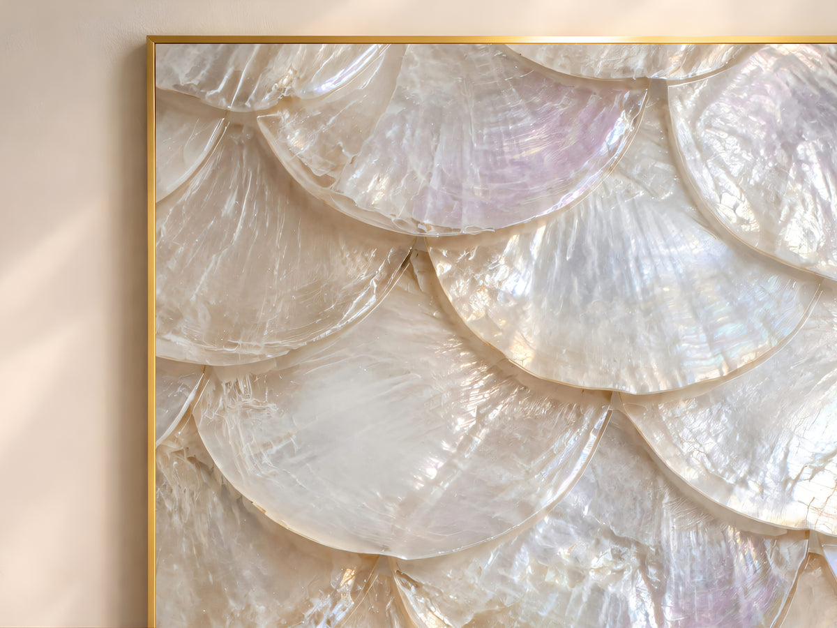 Mother of Pearl Wall Art, Iridescent Shell Print - Digital Download