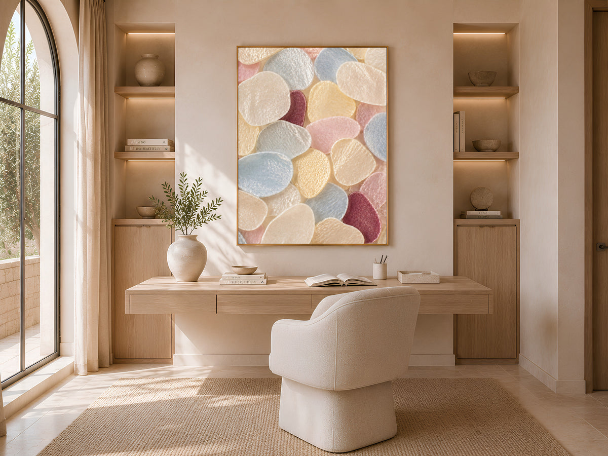 Pastel Capiz Shell Wall Art, Danish Pastel Confetti Print - Digital Download