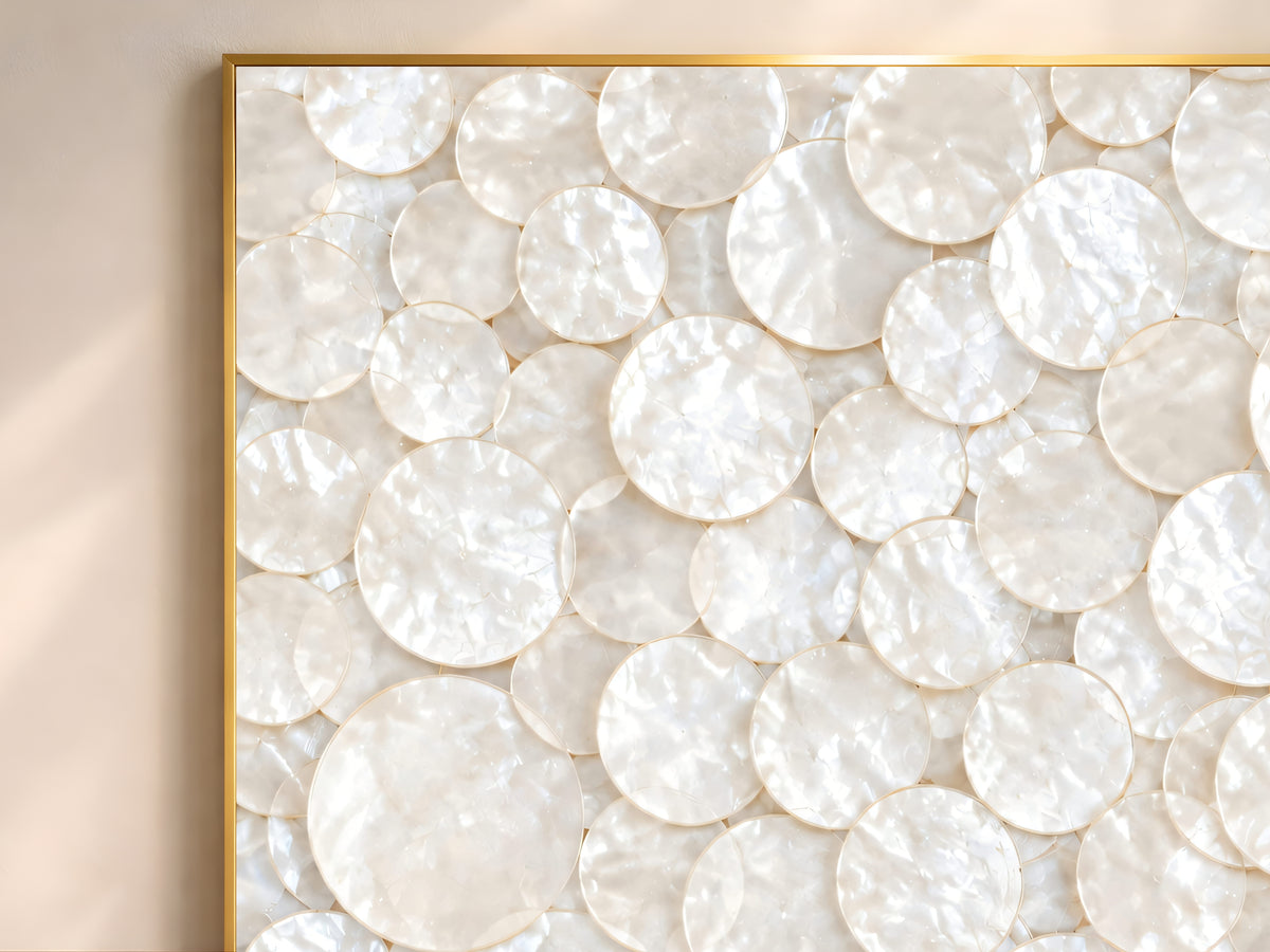 Capiz Shell Mosaic Wall Art, Mother of Pearl Print - Digital Download