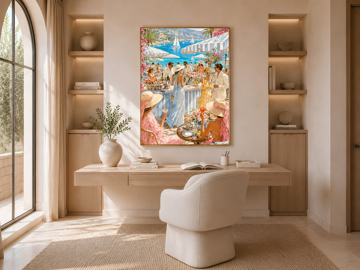 French Riviera Wall Art, Coastal Aperitivo Print - Digital Download