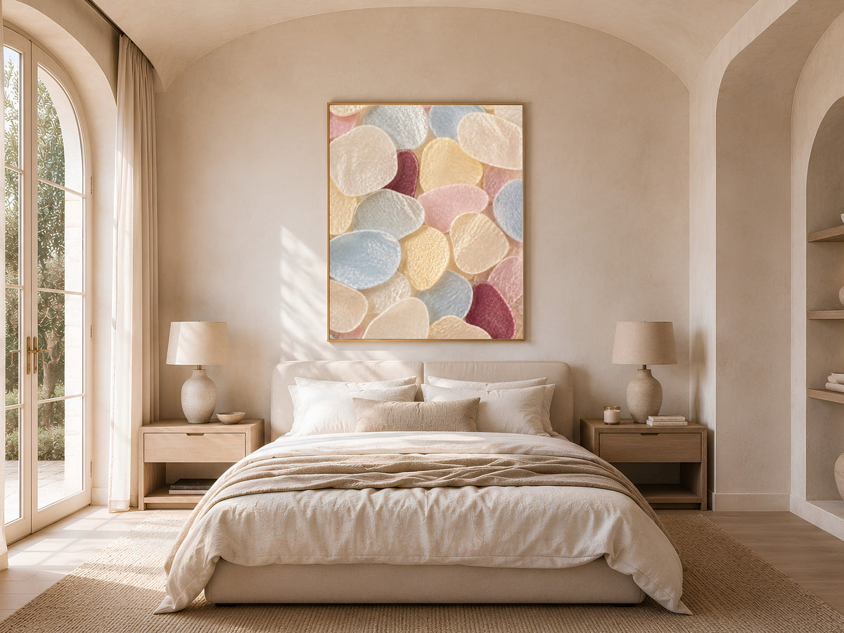 Pastel Capiz Shell Wall Art, Danish Pastel Confetti Print - Digital Download