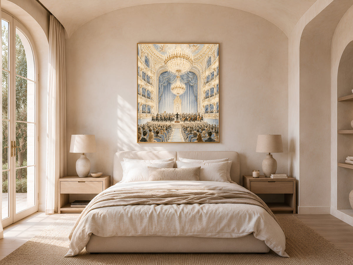 Opera House Wall Art, Concert Hall Illustration - Digital Download
