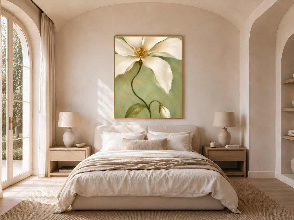 Magnolia Wall Art, Sage Green Botanical Print - Digital Download