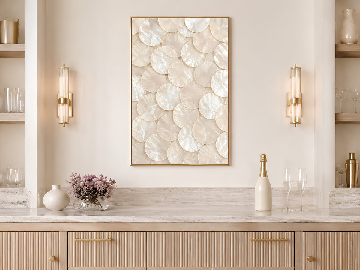 Capiz Shell Wall Art, Mother of Pearl Print - Digital Download