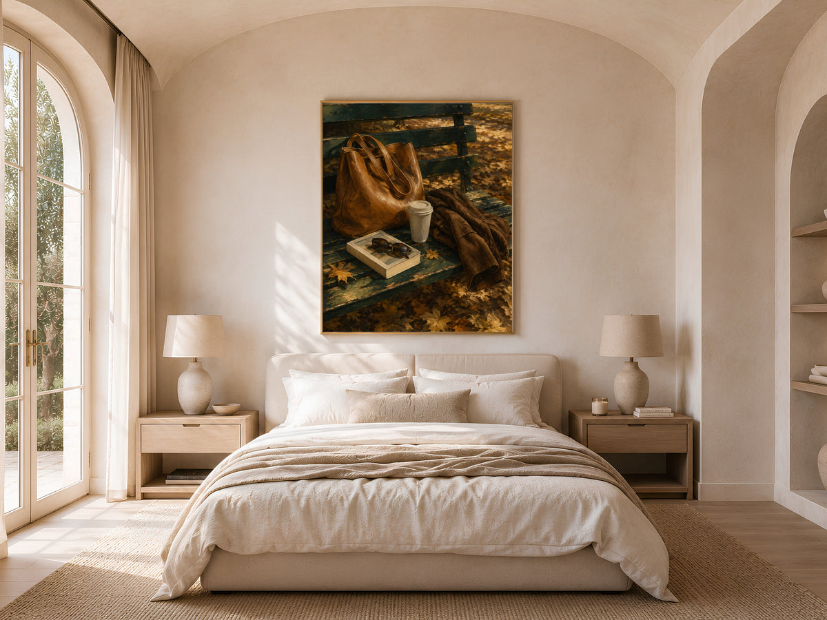 Autumn Still Life Wall Art, Light Academia Print, Cozy Fall Painting - Digital Download