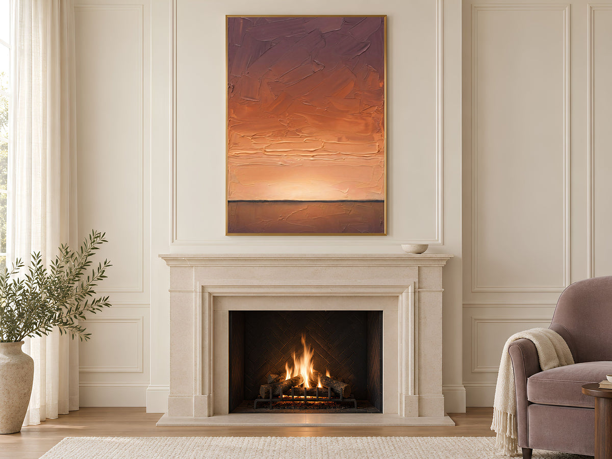 Color Field Wall Art, Impasto Oil Painting Print - Digital Download