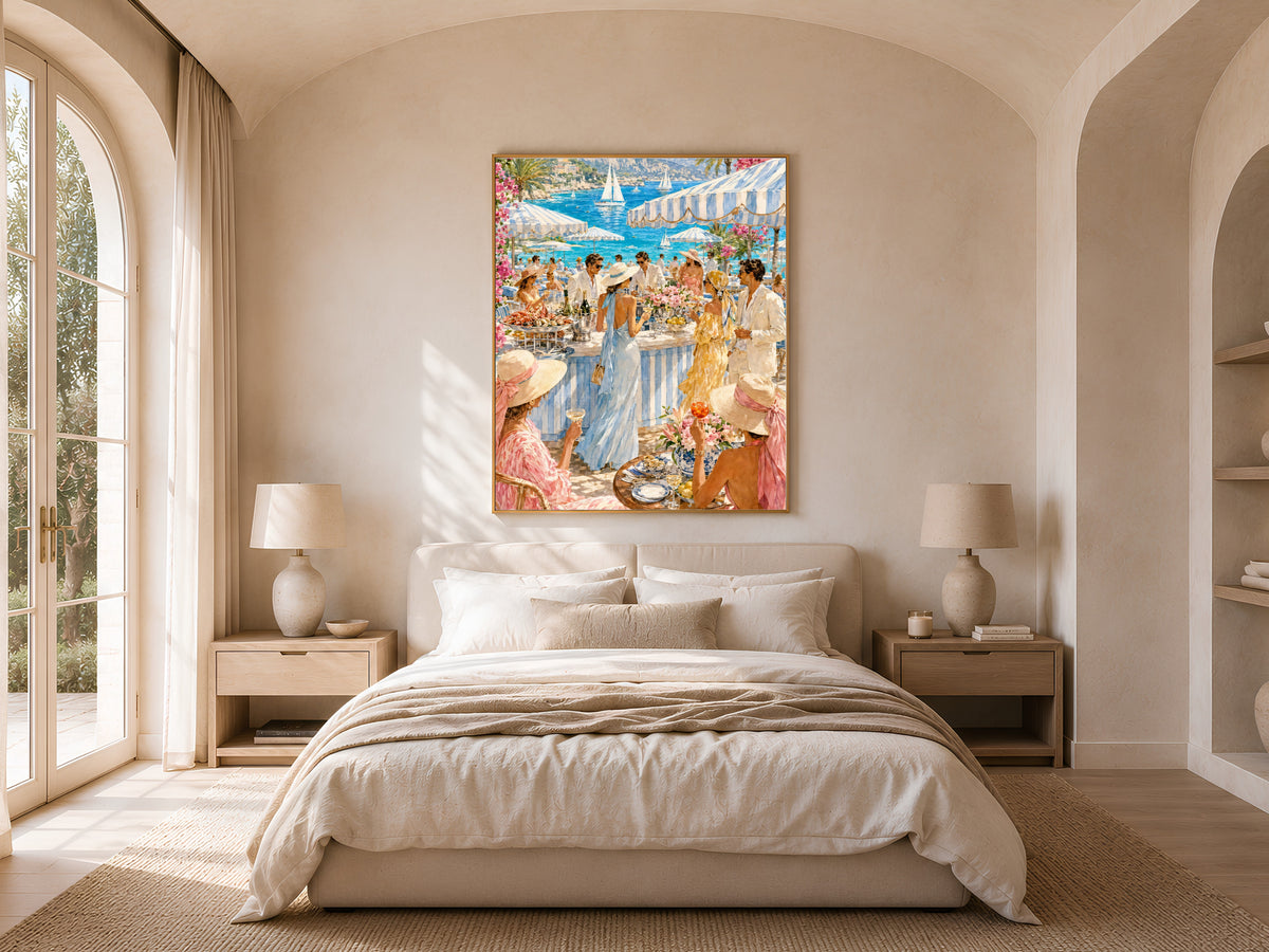 French Riviera Wall Art, Coastal Aperitivo Print - Digital Download
