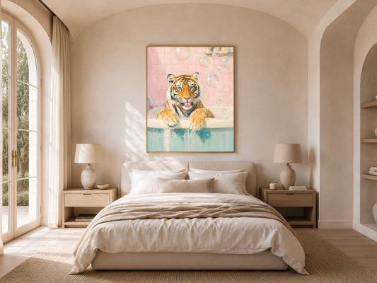 Tiger in Bathtub Wall Art - Digital Download