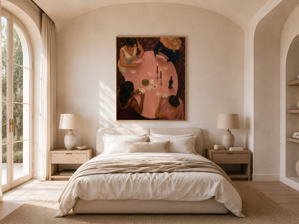 Girls Night Poker Wall Art, Casino Card Game Print - Digital Download