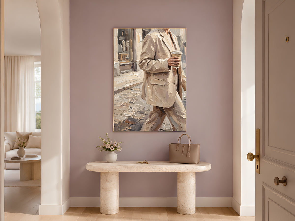 Old Money Aesthetic Wall Art, Impasto Oil Painting Print - Digital Download