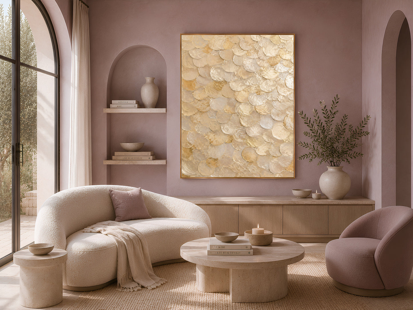 Gold Capiz Shell Wall Art - Digital Download