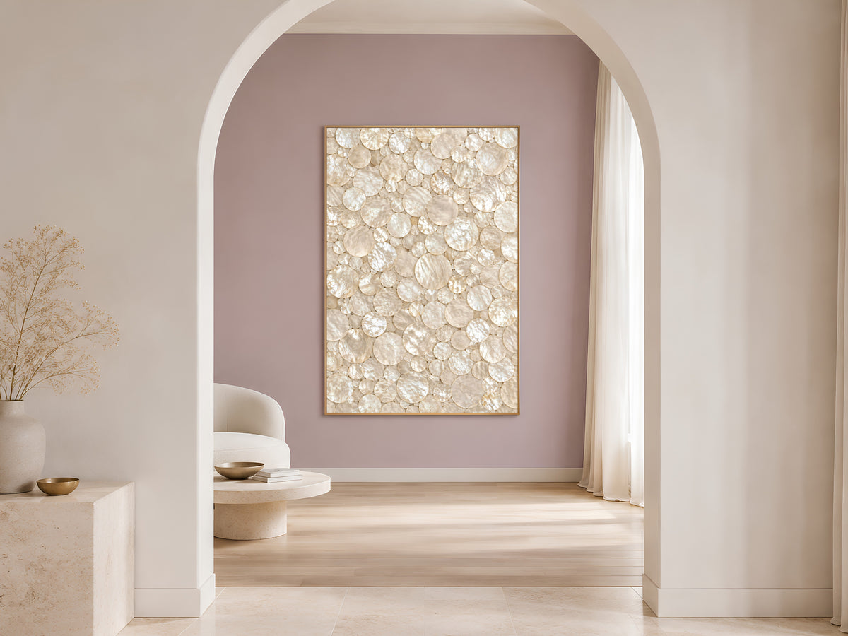Capiz Shell Wall Art, Mother of Pearl Abstract Print - Digital Download