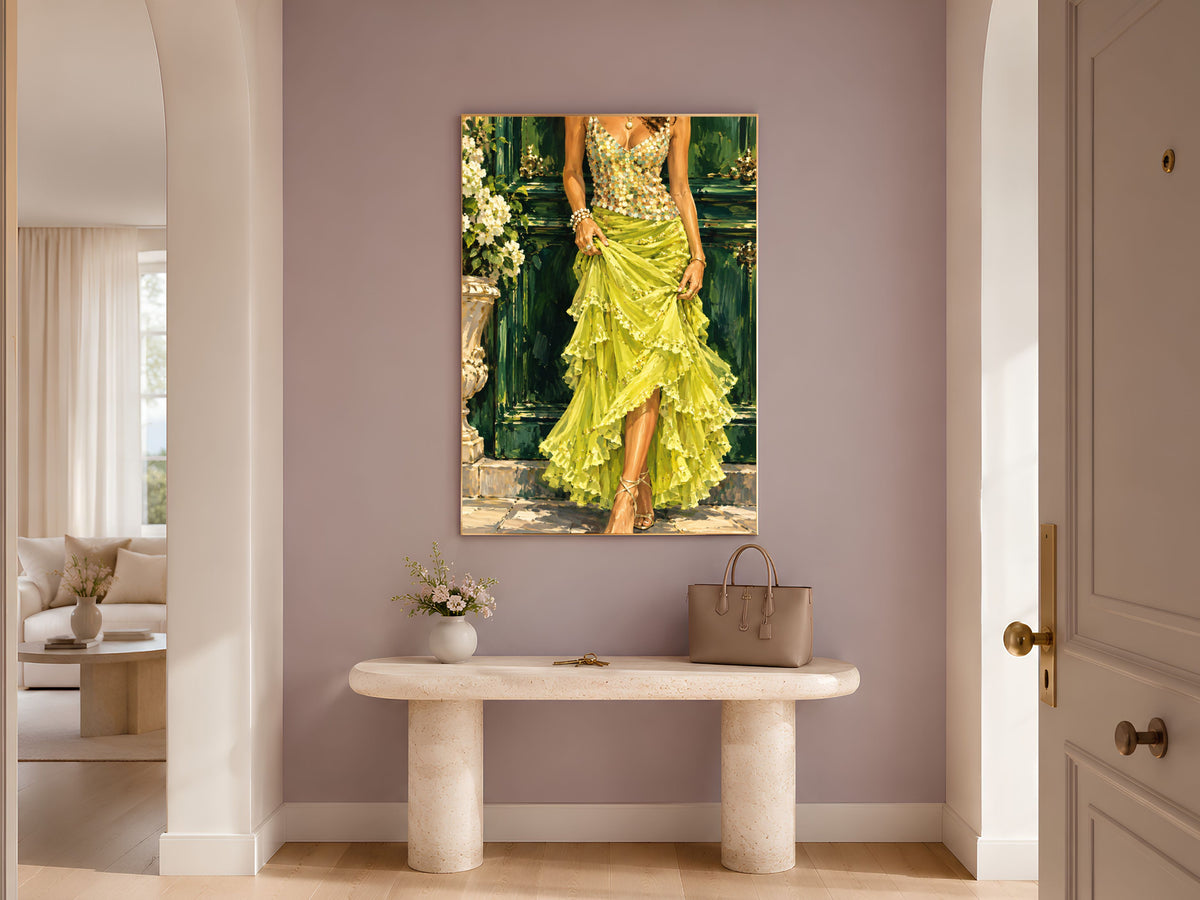 Fashion Editorial Wall Art, Impasto Oil Painting Print - Digital Download