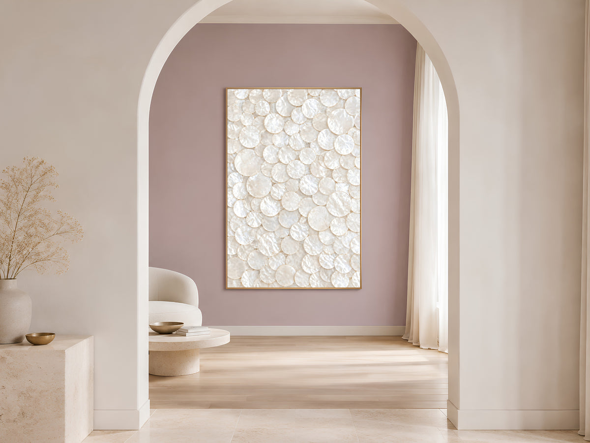 Capiz Shell Mosaic Wall Art, Mother of Pearl Print - Digital Download