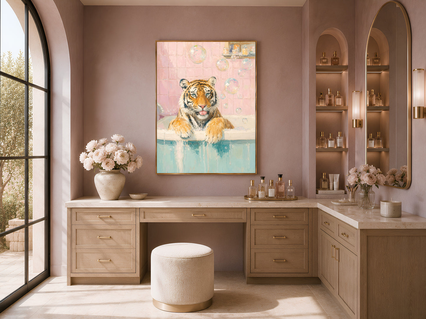 Tiger in Bathtub Wall Art - Digital Download