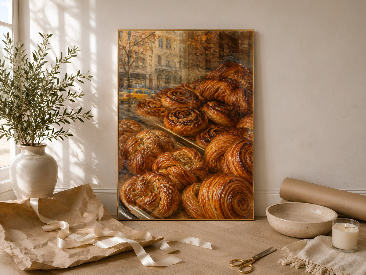 French Bakery Wall Art, Patisserie Print, Pastry Window Painting - Digital Download
