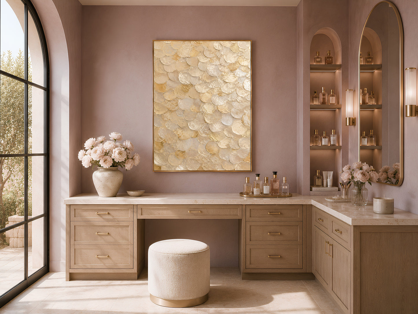 Gold Capiz Shell Wall Art - Digital Download