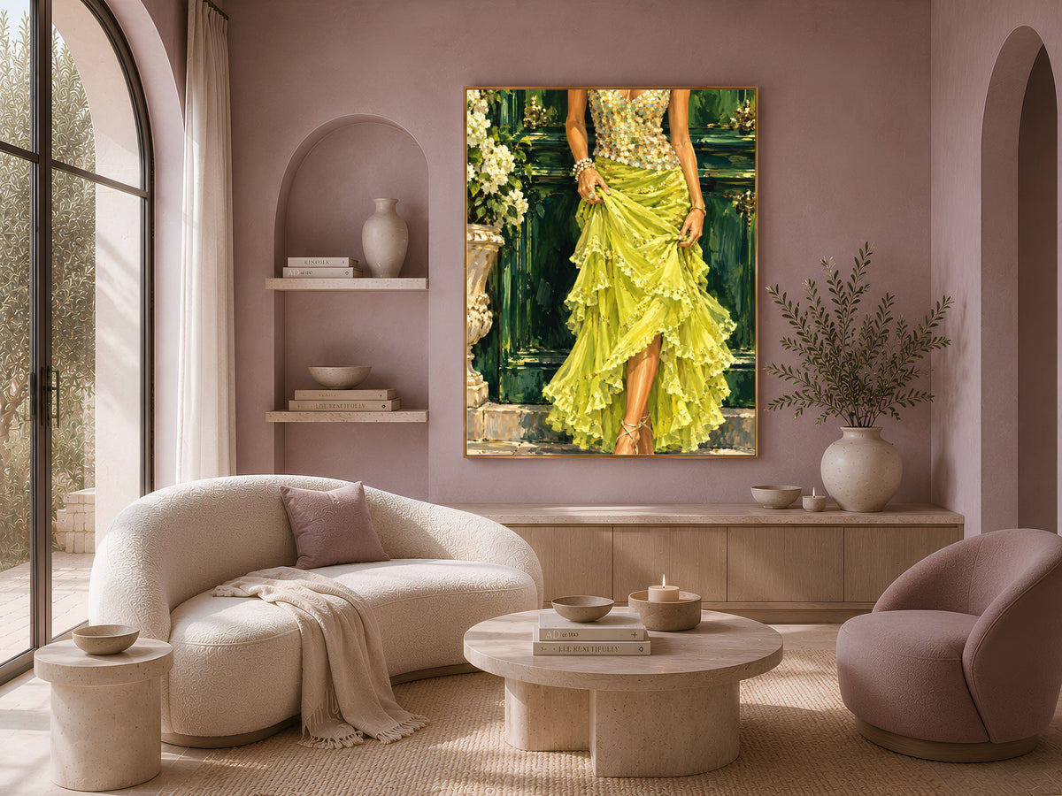Fashion Editorial Wall Art, Impasto Oil Painting Print - Digital Download