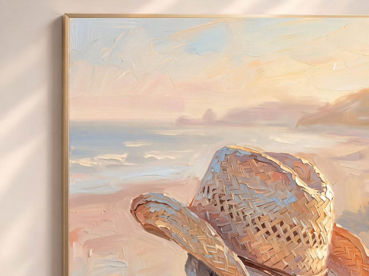 Cowboy Hat Wall Art, Impasto Oil Painting Print - Digital Download