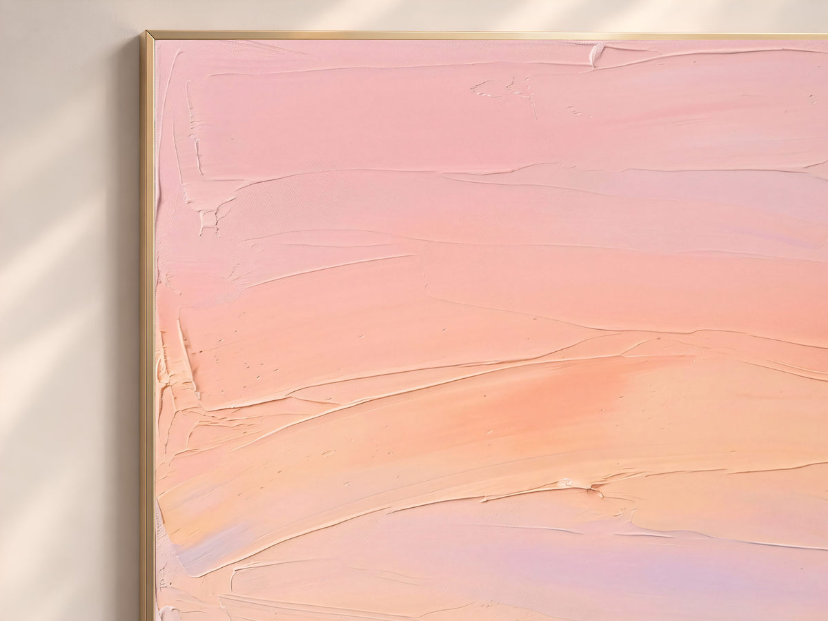 Sunset Gradient Wall Art, Impasto Oil Painting Print - Digital Download