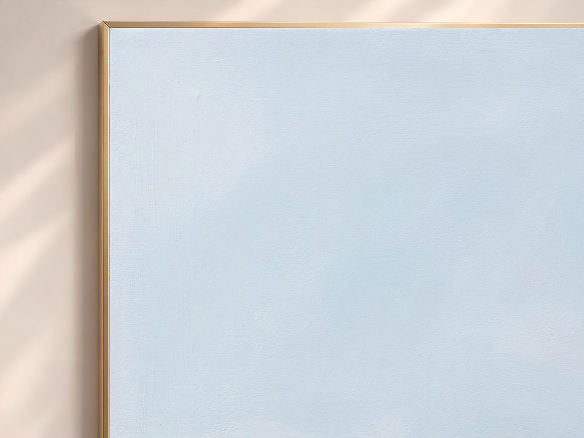 Minimalist Abstract Tree Painting, Pastel Organic Shapes Wall Art, Dusty Pink Taupe Print, Sky Blue Scandi Decor, Impasto, Instant Download