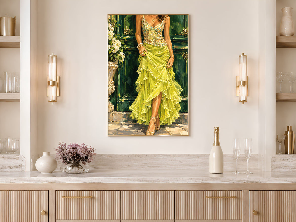 Fashion Editorial Wall Art, Impasto Oil Painting Print - Digital Download