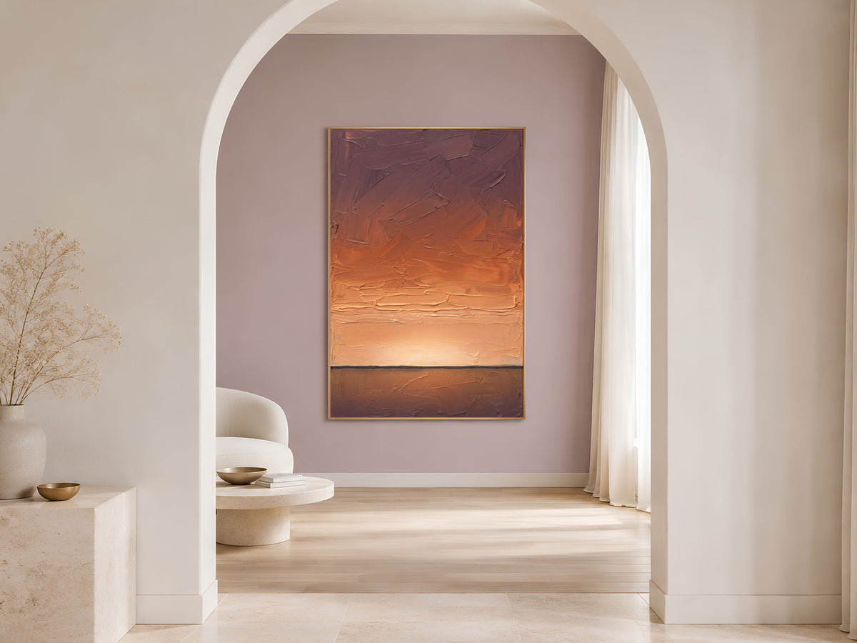 Color Field Wall Art, Impasto Oil Painting Print - Digital Download