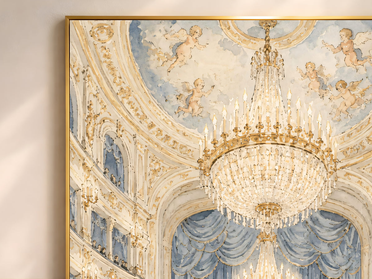 Opera House Wall Art, Concert Hall Illustration - Digital Download