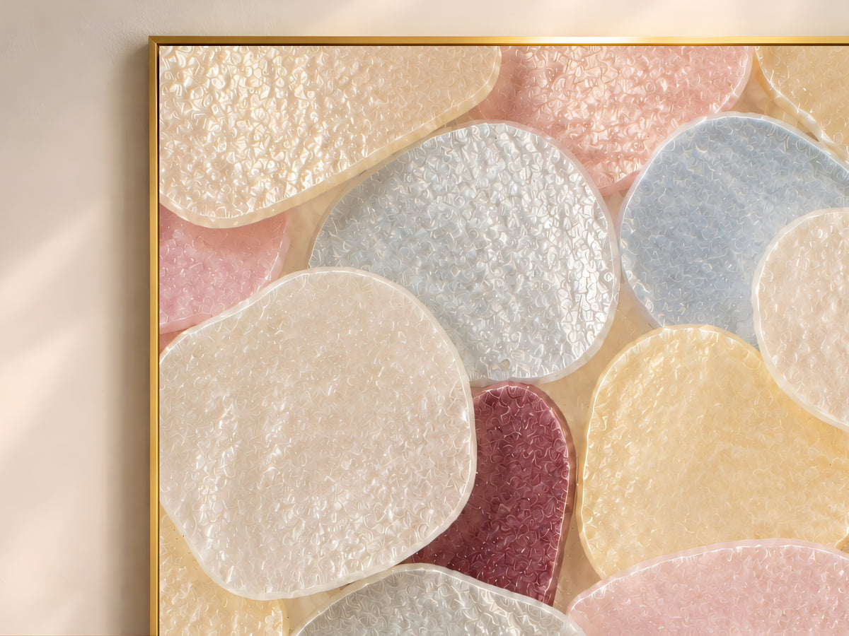 Pastel Capiz Shell Wall Art, Danish Pastel Confetti Print - Digital Download