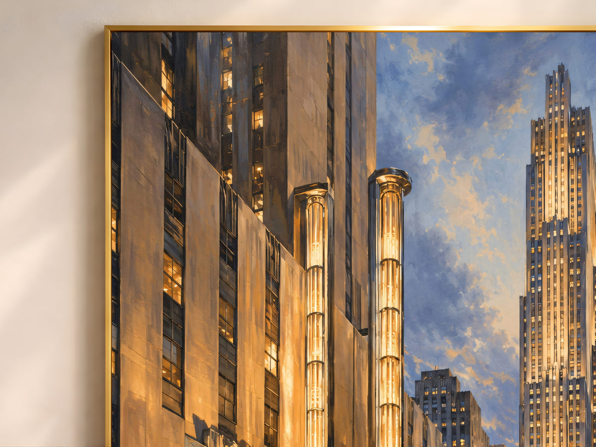 Radio City Music Hall Print, Rainy NYC Street Wall Art - Digital Download