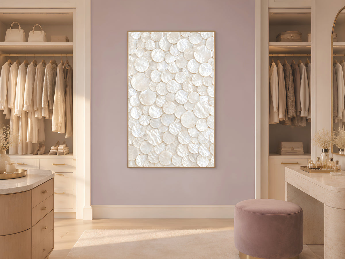 Capiz Shell Mosaic Wall Art, Mother of Pearl Print - Digital Download
