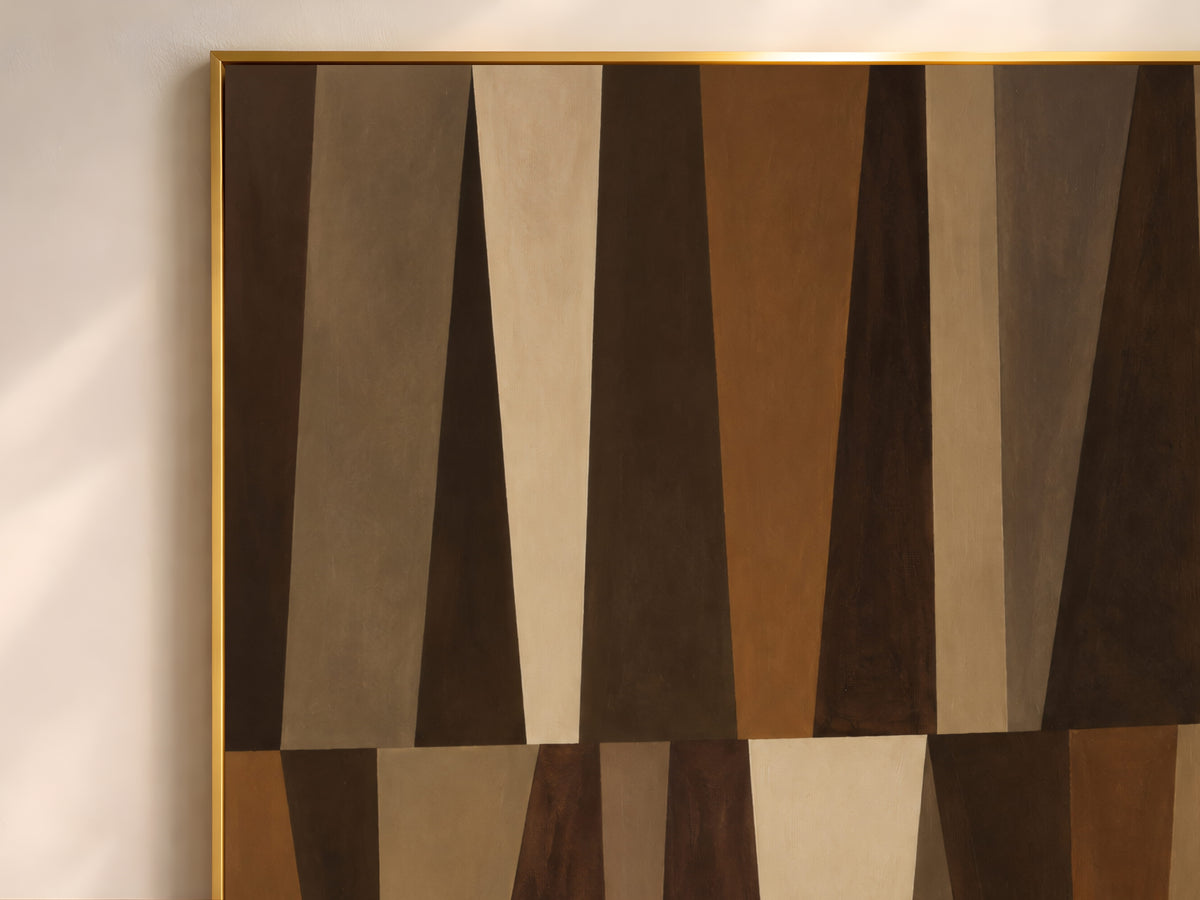 Mid Century Geometric Wall Art, Abstract Triangle Print - Digital Download
