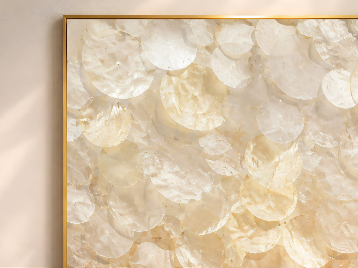 Amber Capiz Shell Wall Art, Earth Tone Ombre Print - Digital Download