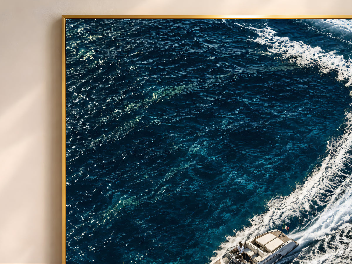 Riviera Club Yacht Poster, Old Money Aesthetic Print - Digital Download