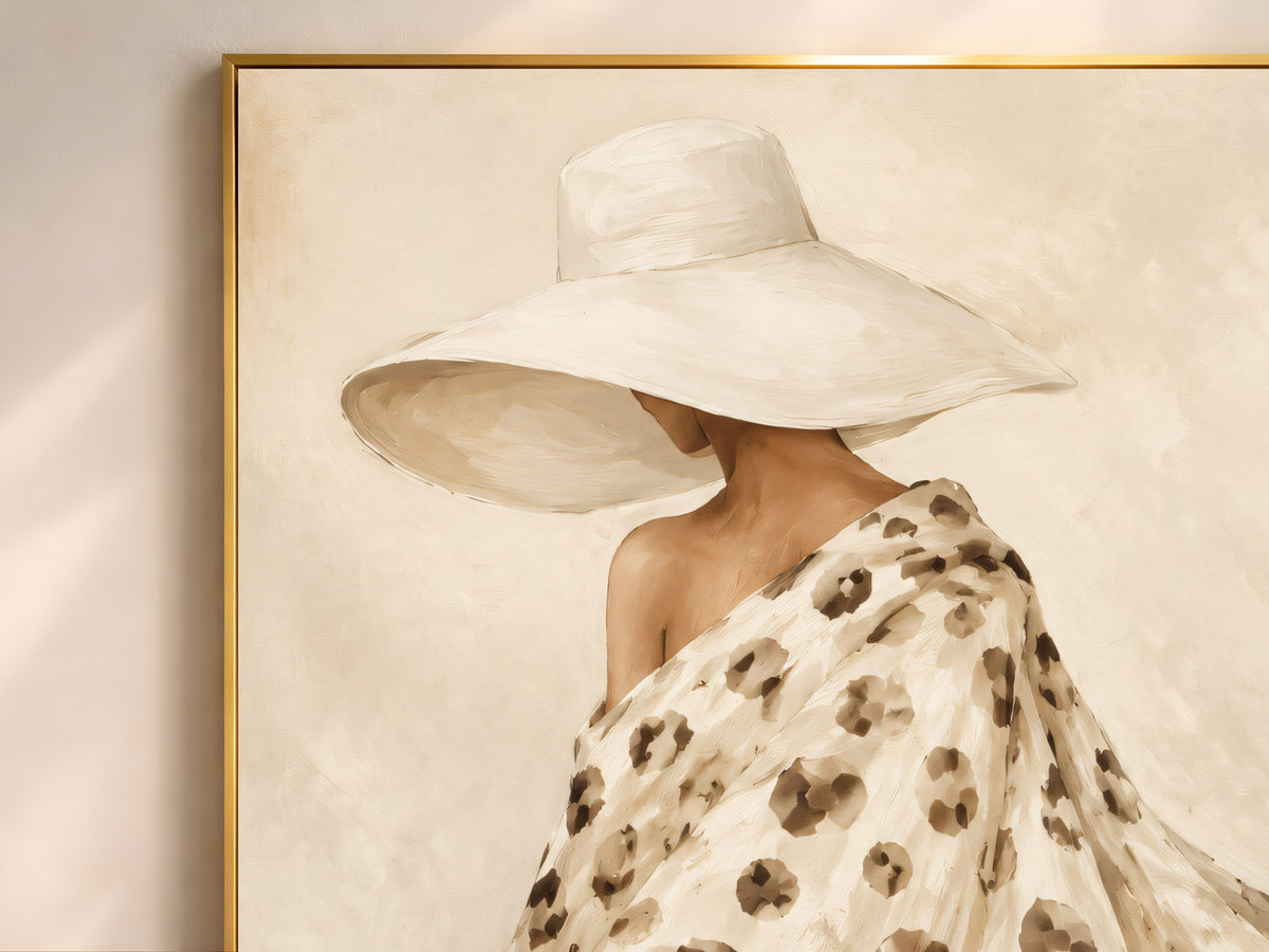 Leopard Print Fashion Wall Art, Couture Gown Painting - Digital Download