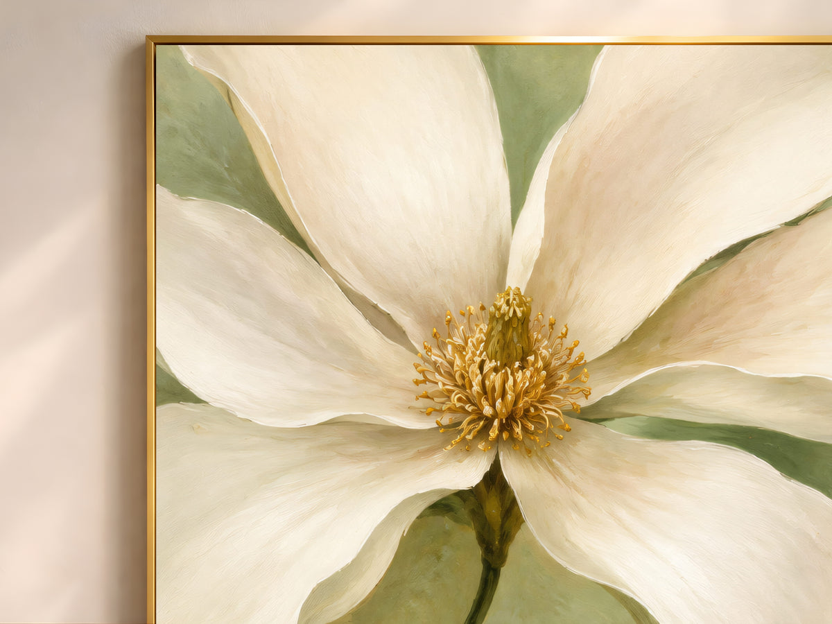 Magnolia Wall Art, Sage Green Botanical Print - Digital Download