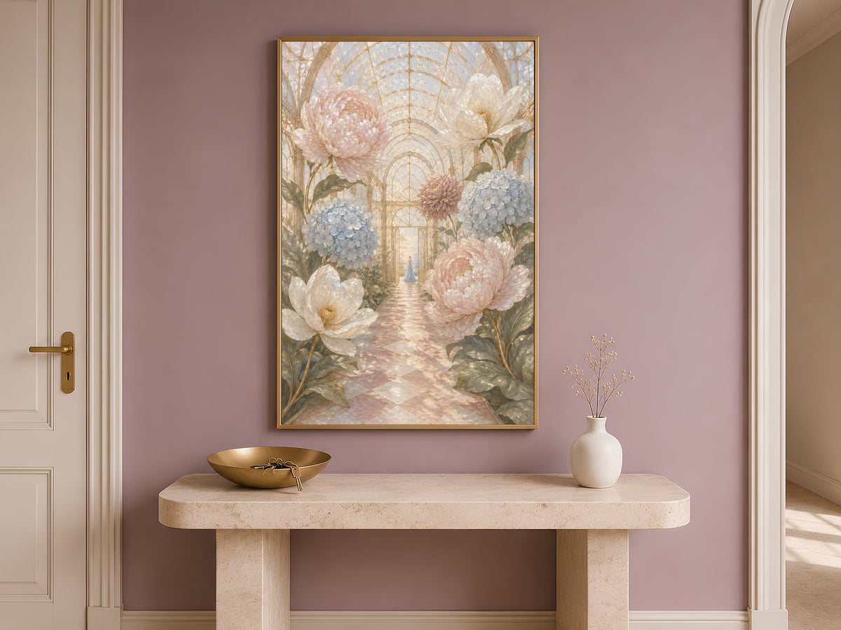 Giant Flower Wall Art, Fairycore Botanical Print - Digital Download