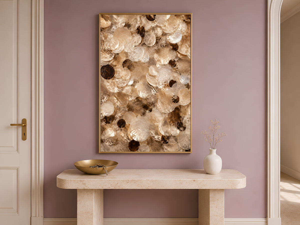 Tortoiseshell Wall Art, Capiz Shell Abstract Print - Digital Download