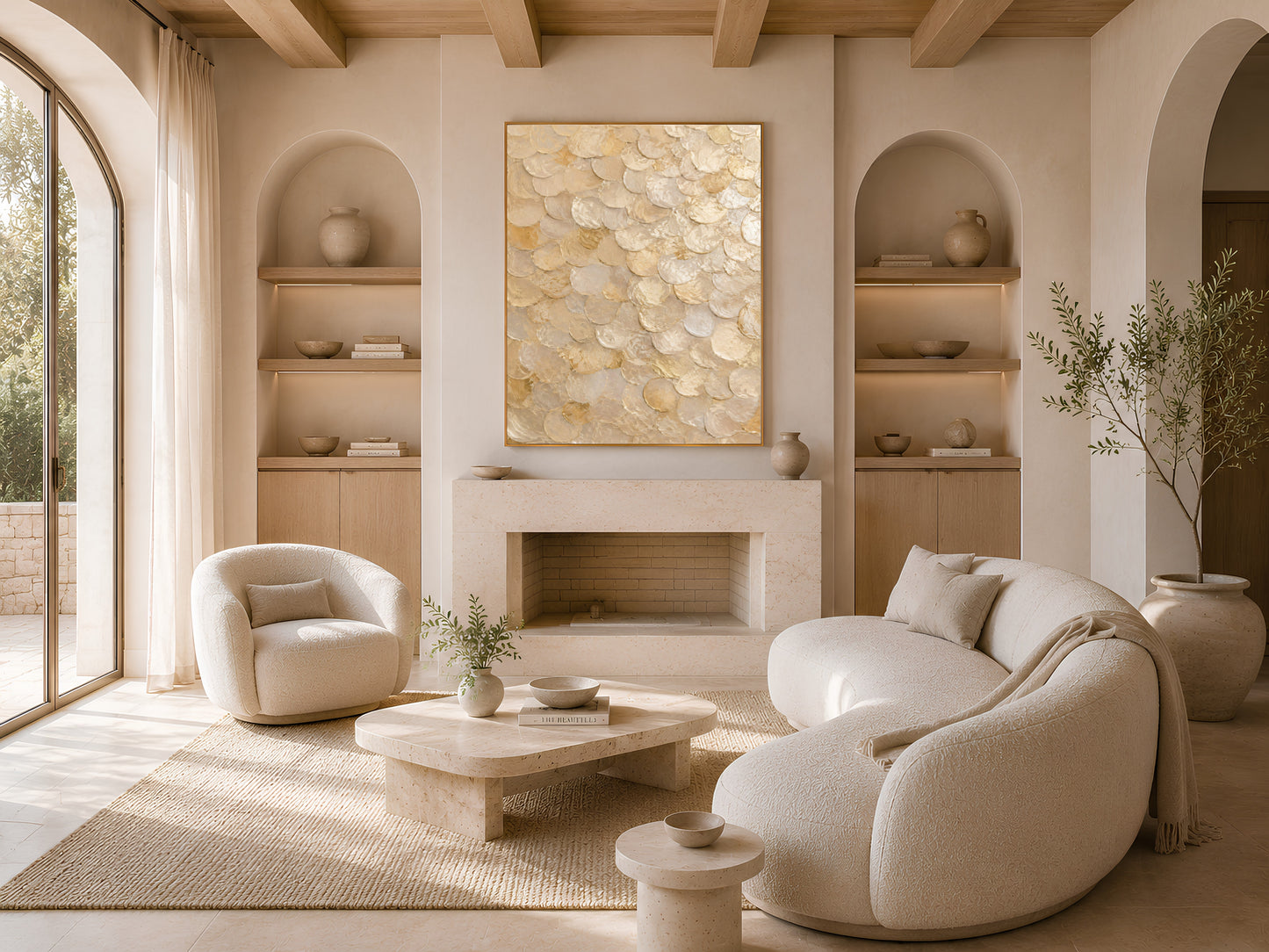 Gold Capiz Shell Wall Art - Digital Download