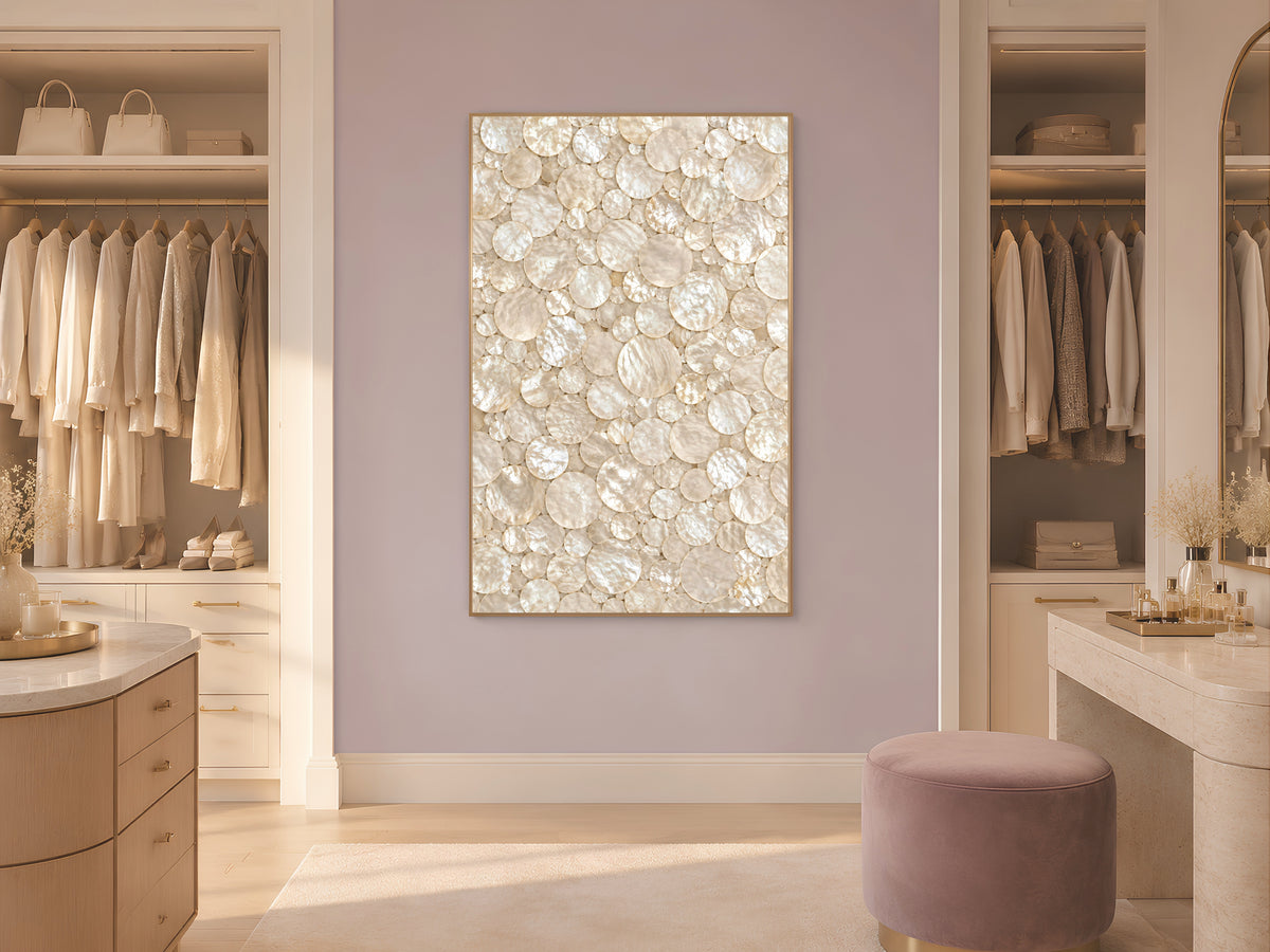 Capiz Shell Wall Art, Mother of Pearl Abstract Print - Digital Download