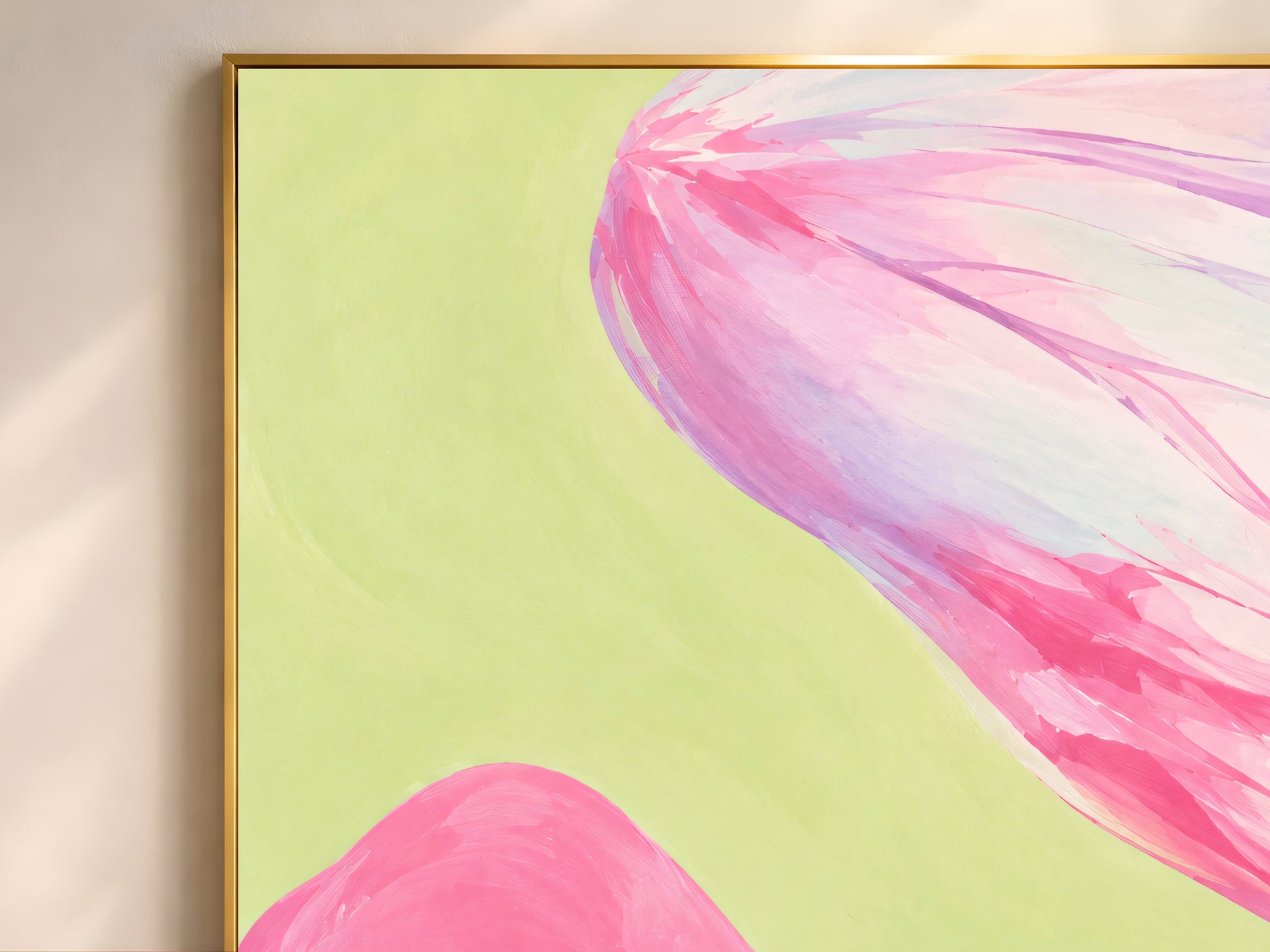 Close-up of pink and purple abstract art texture, translucent petal and line detail