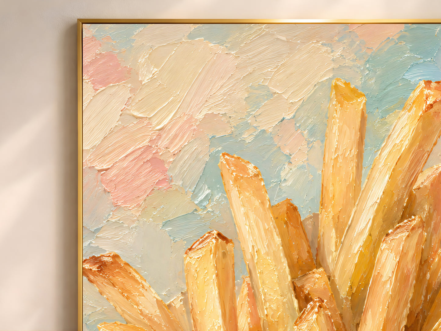 French Fries Wall Art Print, Impasto Oil Painting - Digital Download